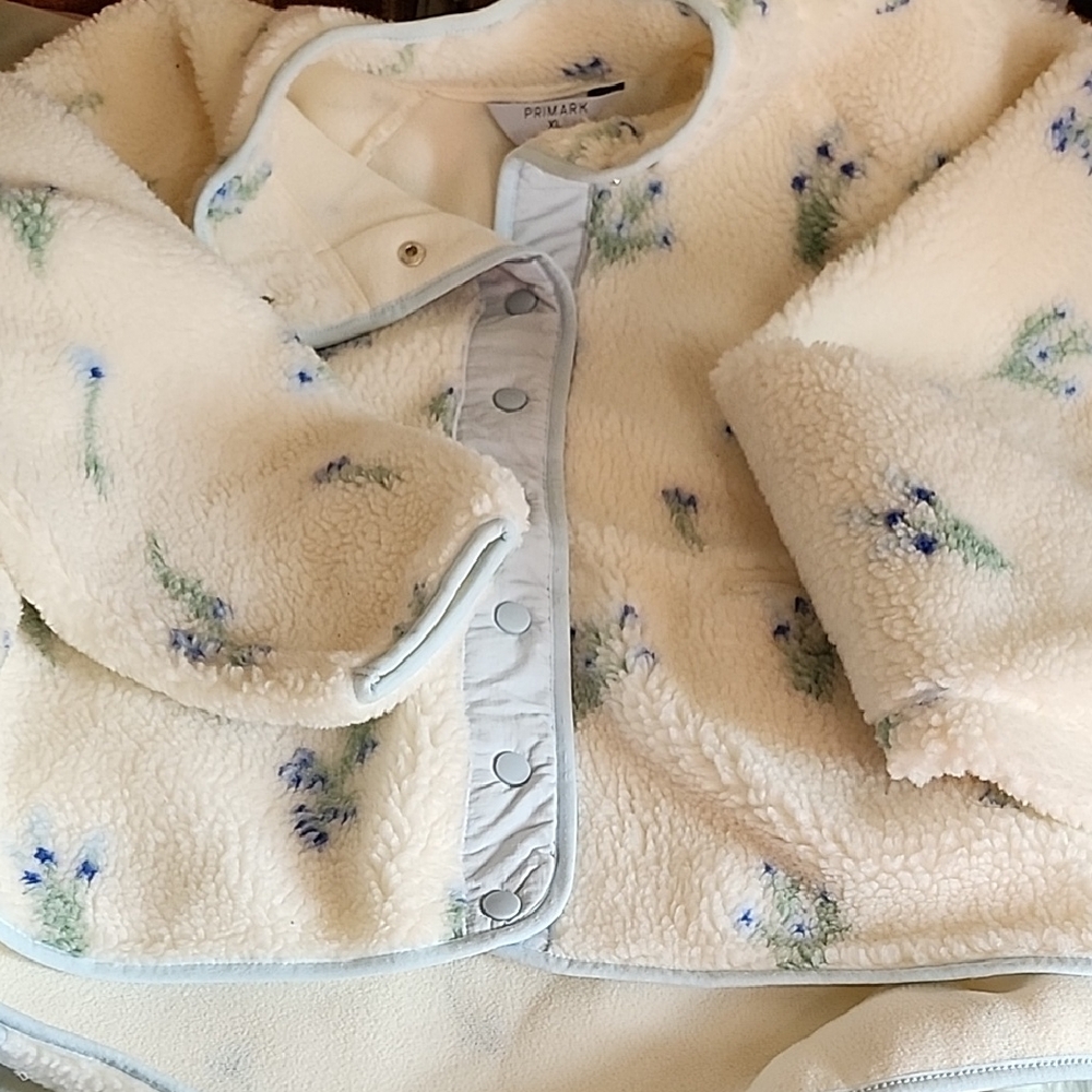 Primark Kids Cream Floral Puffer Jacket